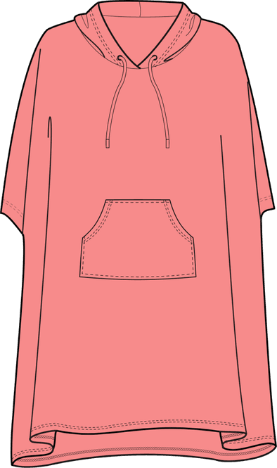 Hovedbilde Damella Lysekil Poncho Burnt Coral