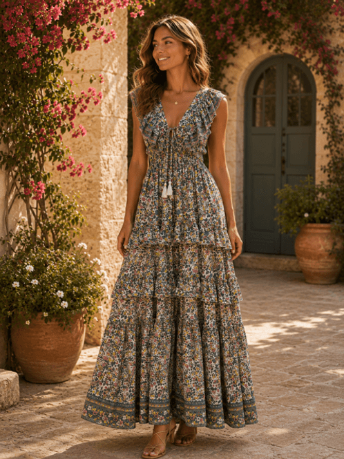 Hovedbilde Coconut Milk Pina Maxi Dress Turkis