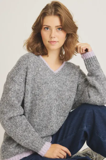 Hovedbilde Luxzuz Kianna Knit Genser Meteorite