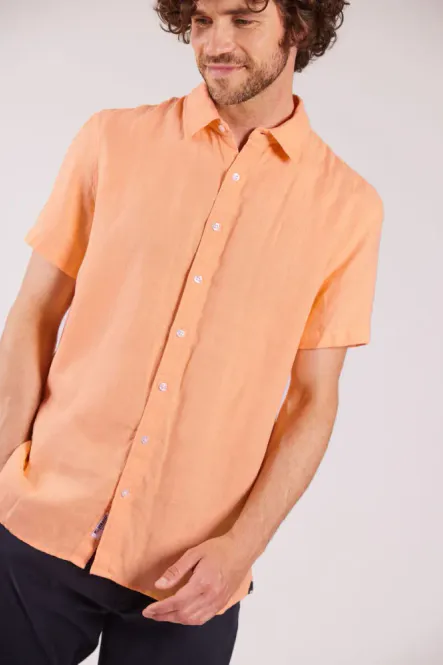 Hovedbilde Sebago Kortermet Linskjorte Peach