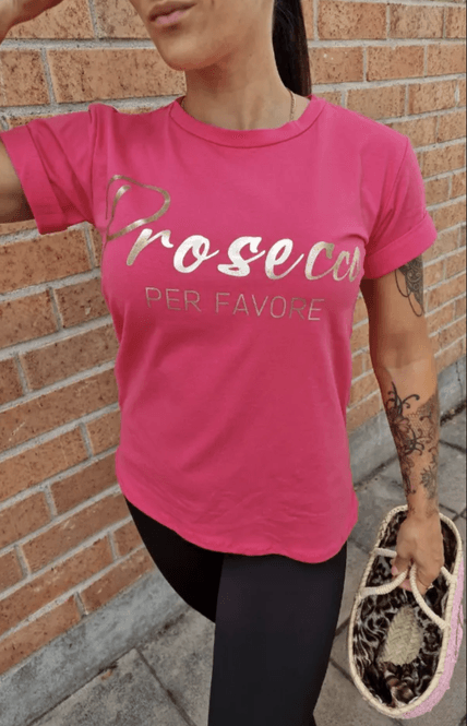 Hovedbilde Love Forever Prosecco T-Shirt Pink