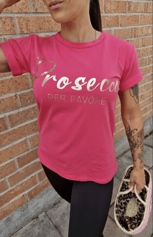 Love Forever Prosecco T-Shirt Pink