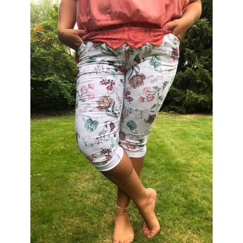 Cat & Co Blomstret Capribukse