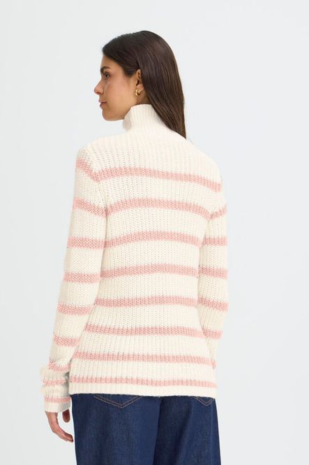 Hovedbilde Fransa Kamia Halfzip Hvit/Rosa