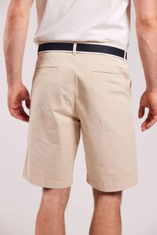 Sebago DKS Belted Bermuda Shorts Sand