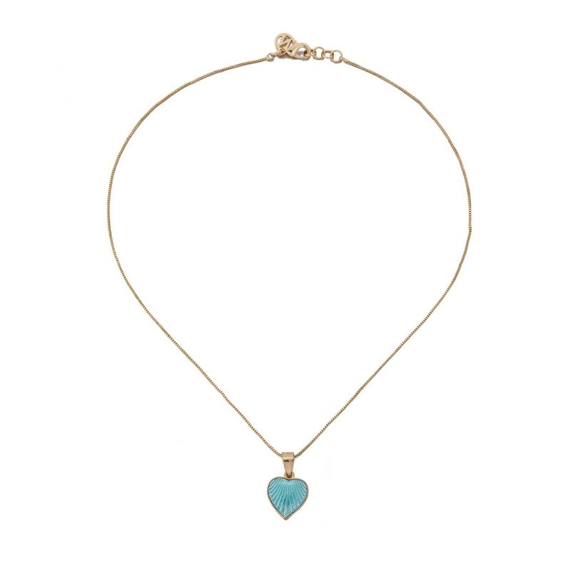 NoraNorway Enamel Neck 42 Gold Turquoise
