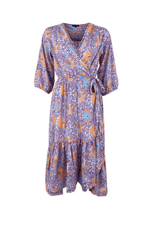 Black Colour Boho Wrap Dress (flere farger)