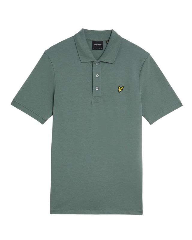 Lyle & Scott Plain Polo Shirt Green Mercurial