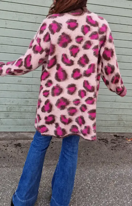 Love Forever Long Leo Cardigan Pink