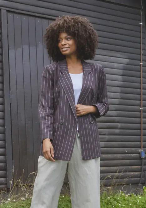 Hovedbilde Isay Pearl Striped Blazer - Navy w/White