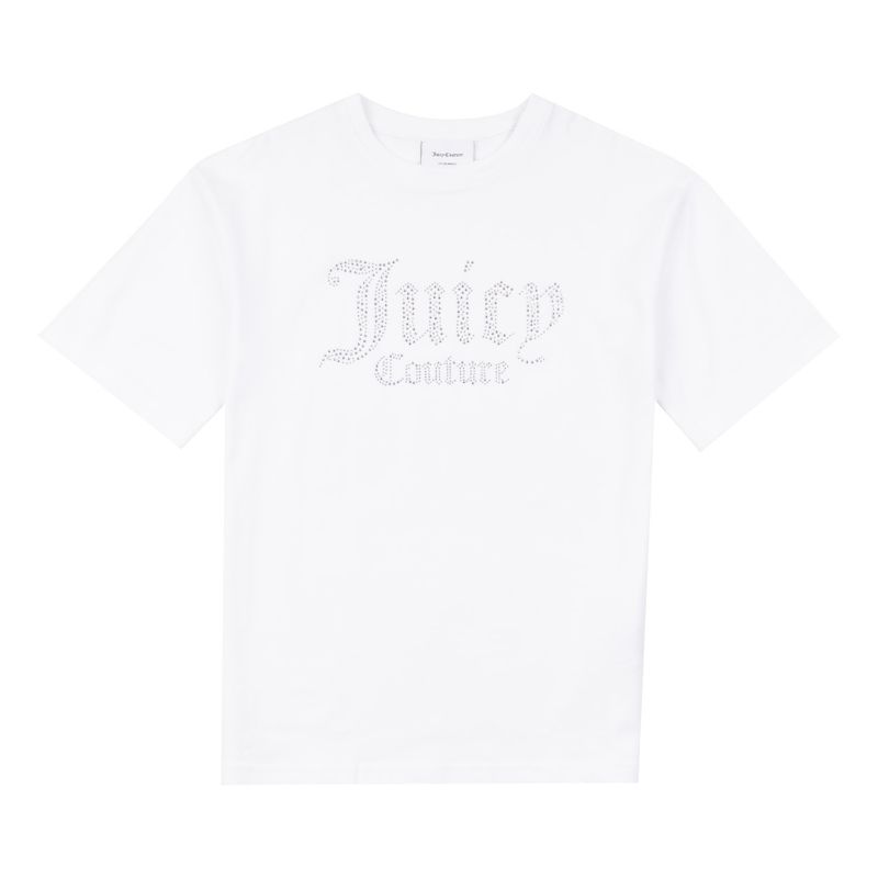 Juicy Couture Diamante Boyfriend Tee Bright White