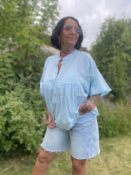 Qnuz Boheme Blouse Pastel Blue