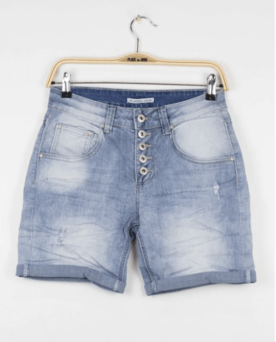 Hovedbilde Place Du Jour Ripped Button Denim Shorts