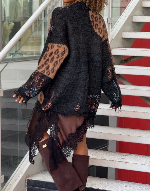 Noelle Ripped Boho Cardigan